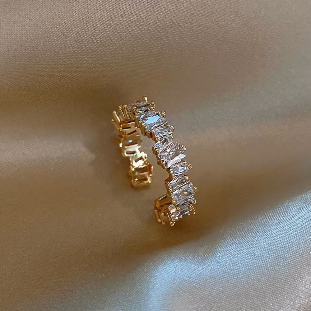 Irregular Zircon Open Ring